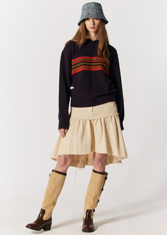 Stripe Knit Hoodie [HUCKLEBERRY]Stripe Knit Hoodie [HUCKLEBERRY]로씨로씨