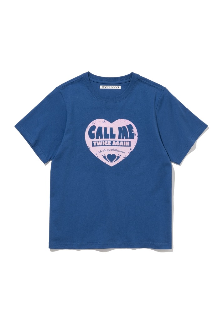 Big Heart Tight fit T-shirt [BLUE]Big Heart Tight fit T-shirt [BLUE]로씨로씨