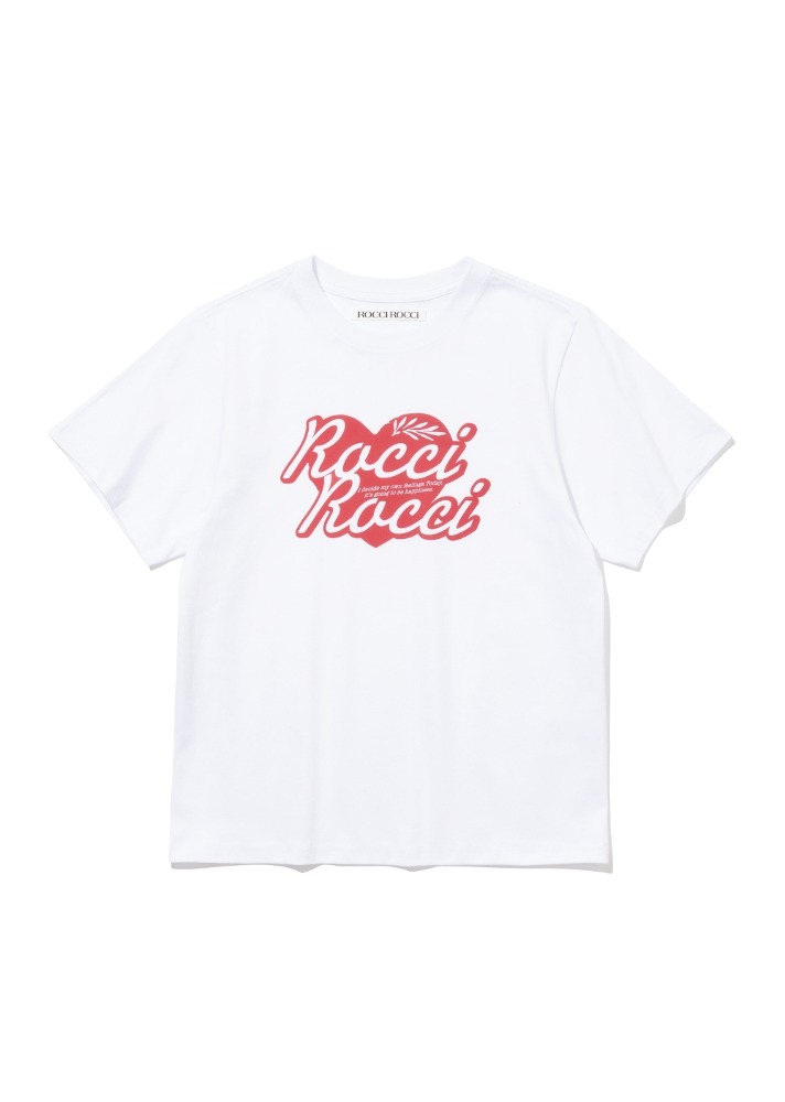 Heart RR Tight fit T-shirt [WHITE]Heart RR Tight fit T-shirt [WHITE]로씨로씨