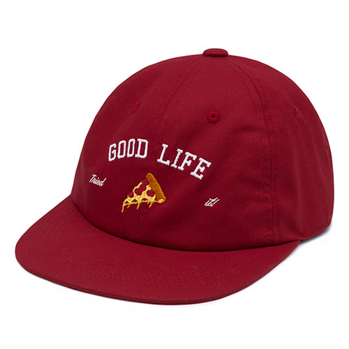 [PIZZAHUT X RMTCRW]GOOD LIFE BALL CAP_BURGUNDY