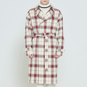 CROSS CHECK TRENCH COAT_OATMEAL
