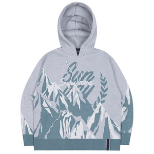 MOUNTAIN KNITTED HOODIE_SKY BLUE