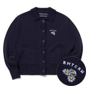 BALLOON SLEEVE KNIT CARDIGAN_NAVY