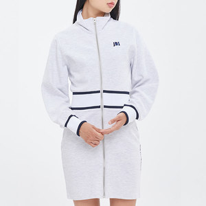 COTTON ZIP UP DRESS_LIGHT GREY