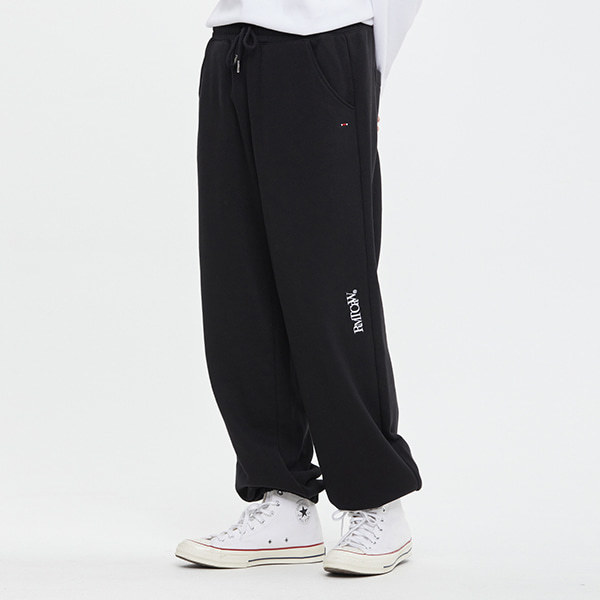 RECENT LOGO SWEAT PANTS_BLACK