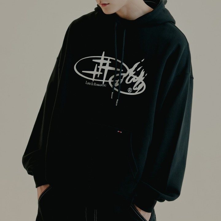 ORIGINAL MIXED LOGO HOODIE_BLACK