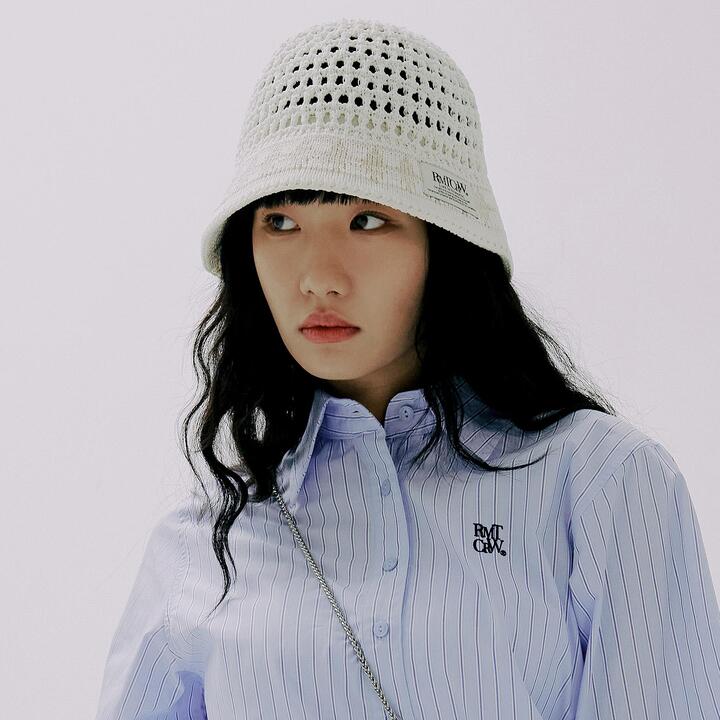 SHINING KNIT BUCKET HAT_OATMEAL