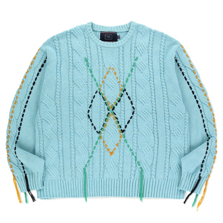 ROMANTIC CROWN ♥ BOHEMIAN CABLE KNIT /追跡付 로맨틱크라운