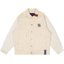 QUILTING TRUCKER JACKET_OATMEAL