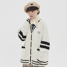[TGT X RMTCRW]LINE CABLE CARDIGAN_OATMEAL