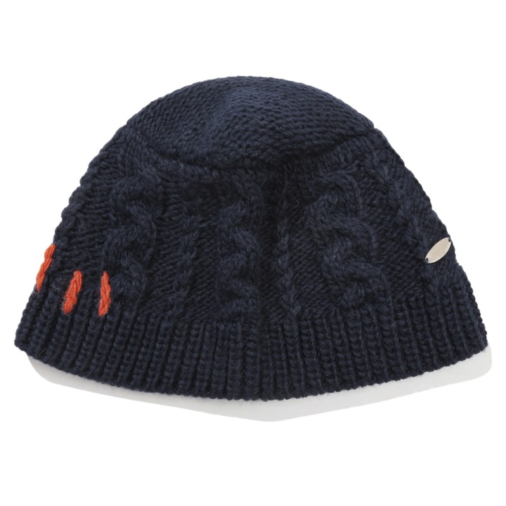 CABLE KNIT BUCKET HAT_NAVY