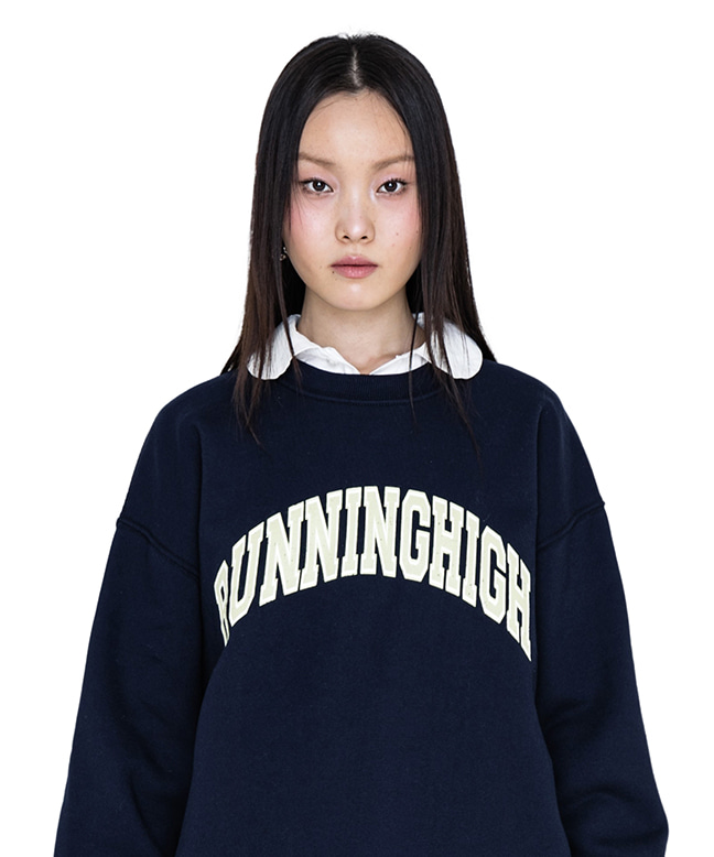 [EXCLUSIVE] 90s ARCH LOGO SWEAT SHIRT [NAVY]