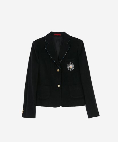 카라 체크 라인 블랙 여자 자켓 (노일중 해당) 교복자켓 교복 학생복