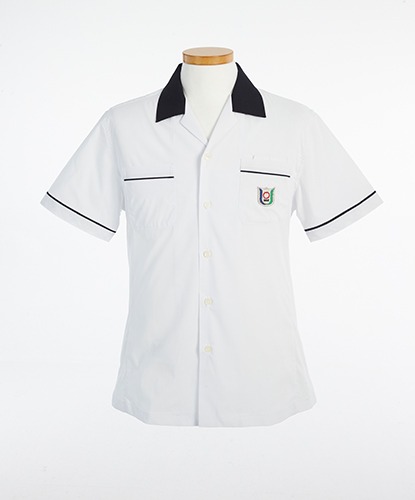 네이비카라 반팔 셔츠 (백양고 해당) 교복셔츠 교복 학생복