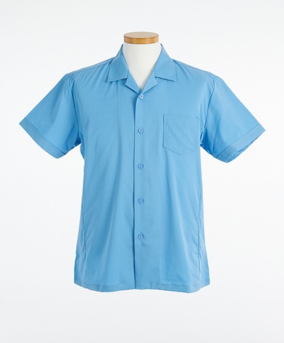 심플 스카이블루 반팔 셔츠 (경기고 해당) 교복셔츠 교복 학생복