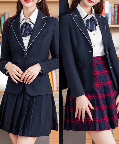 [대여] 투버튼 화이트라인 여자교복 풀세트 교복 학생복♡