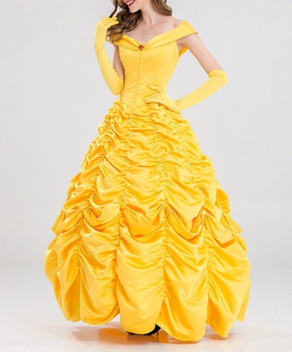 옐로우 미녀 공주드레스 코스튬 컨셉의상 졸업사진 반티 코스프레