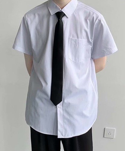 [대여] 남자 심플 포켓 반팔 셔츠 교복 학생복 유니폼