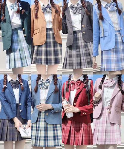 [대여] 투버튼 여자 단색 교복자켓 시즌2(8color) 교복 학생복