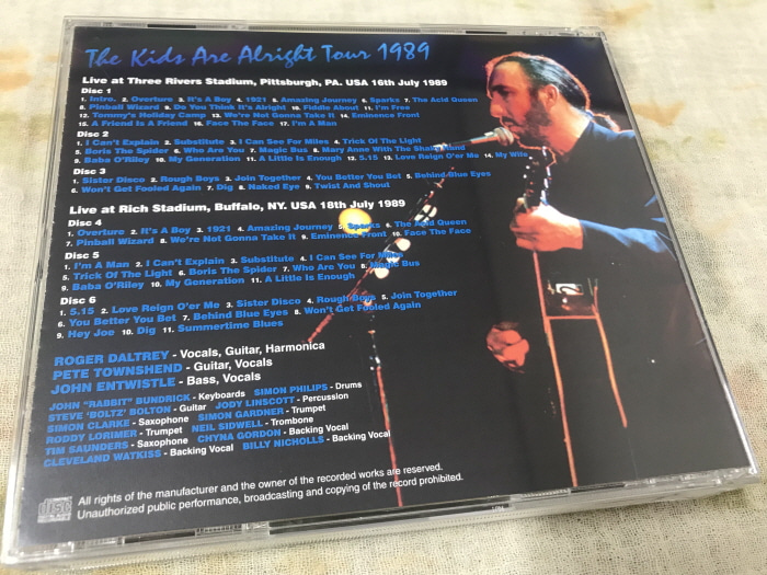 THE WHO - THE KIDS ARE ALRIGHT TOUR 1989 (6CD + bonus DVD , BRAND