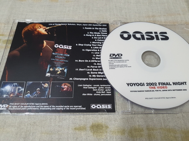 OASIS - YOYOGI 2002 FINAL NIGHT (2CD + bonus DVD , BRAND NEW) - rzrecord