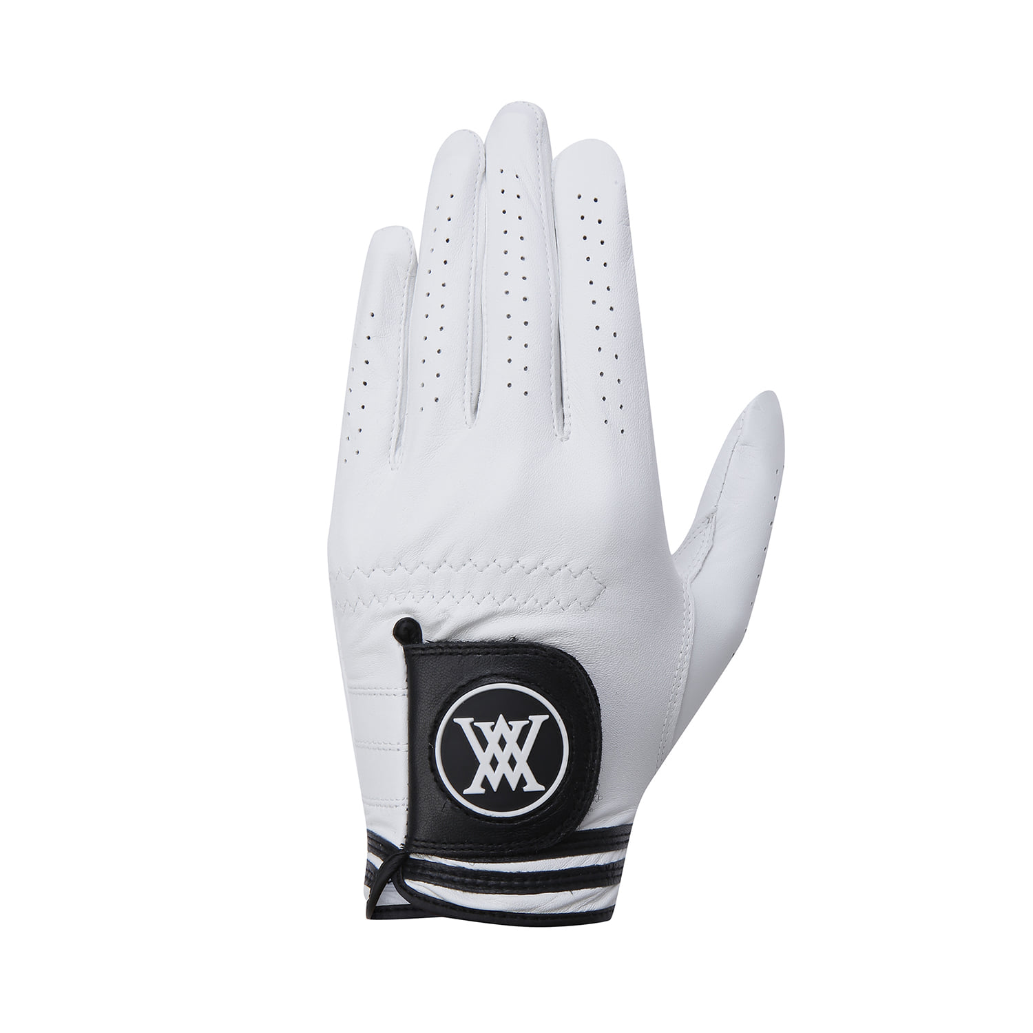 (M) TWO LINE GLOVE_WH