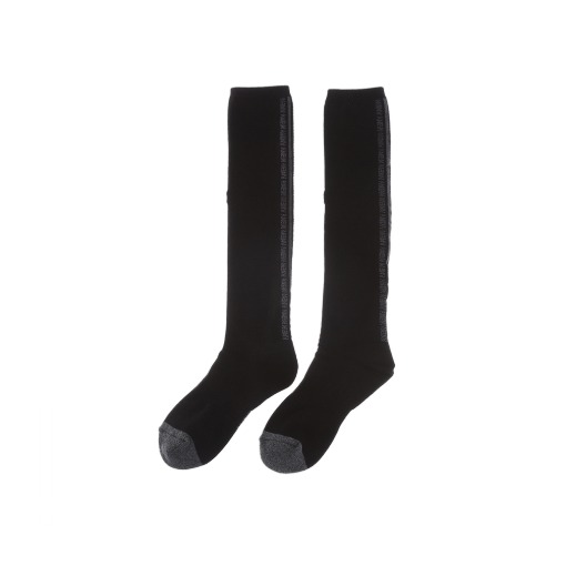 W Slim-line ANEW Graphic Knee Socks_BK