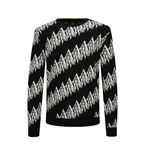 M New Logo Jacquard Pullover Sweater_BK