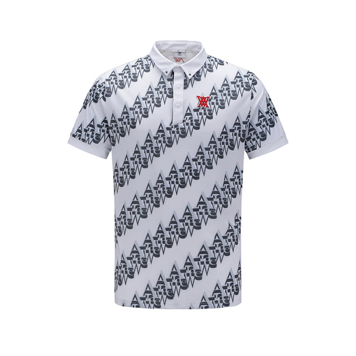 남성 뉴로고 패턴 티셔츠_WH