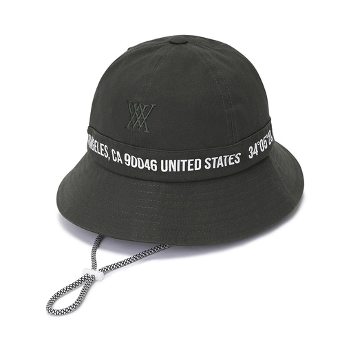 (UNI) NUMBER POINT 6 ANGLE BUCKET HAT_KH