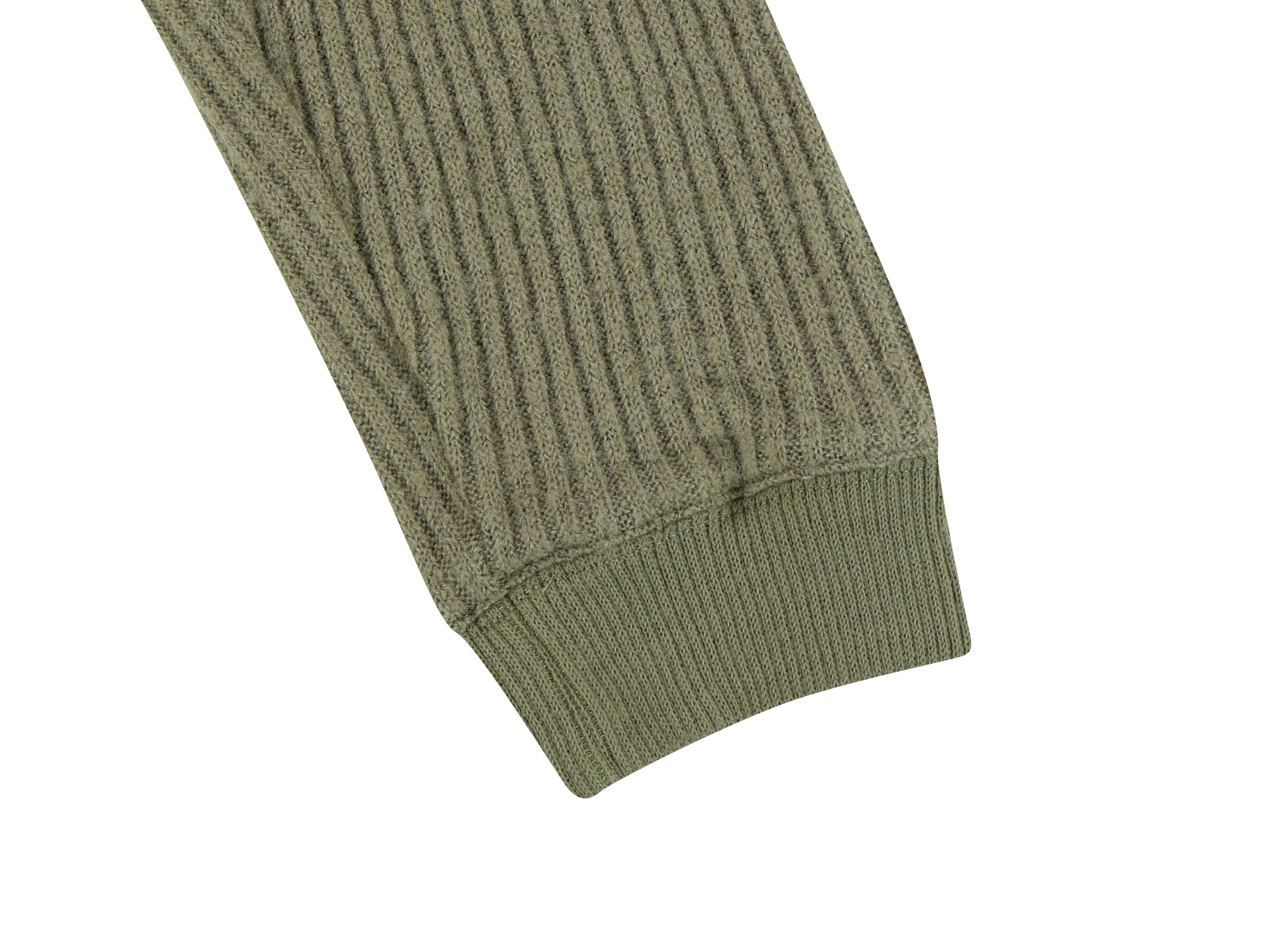 RIBBED HOODIE KNIT [KHAKI] | SAN SAN GEAR