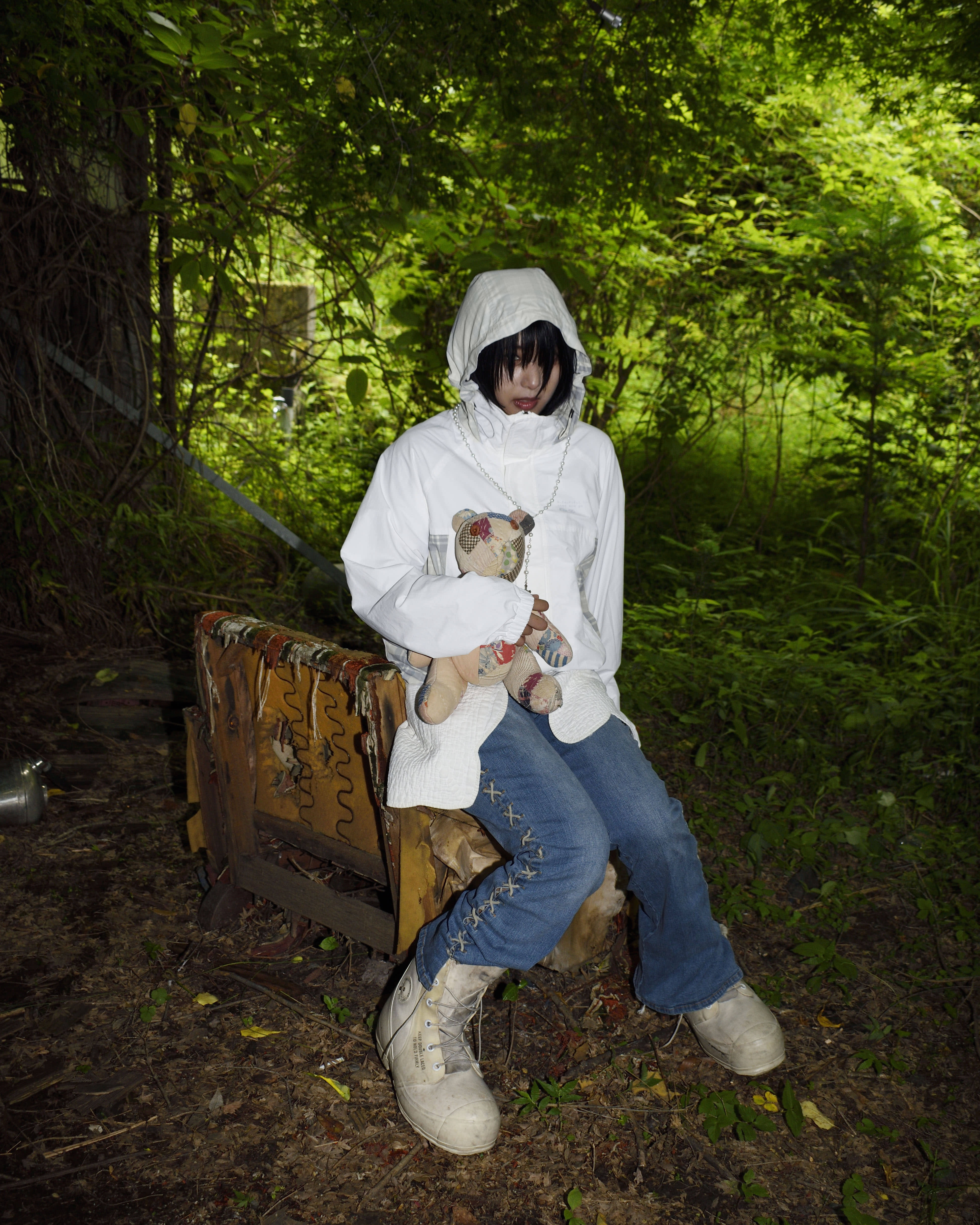 SAN SAN X b.E CHECK JACKET [WHITE] | SAN SAN GEAR