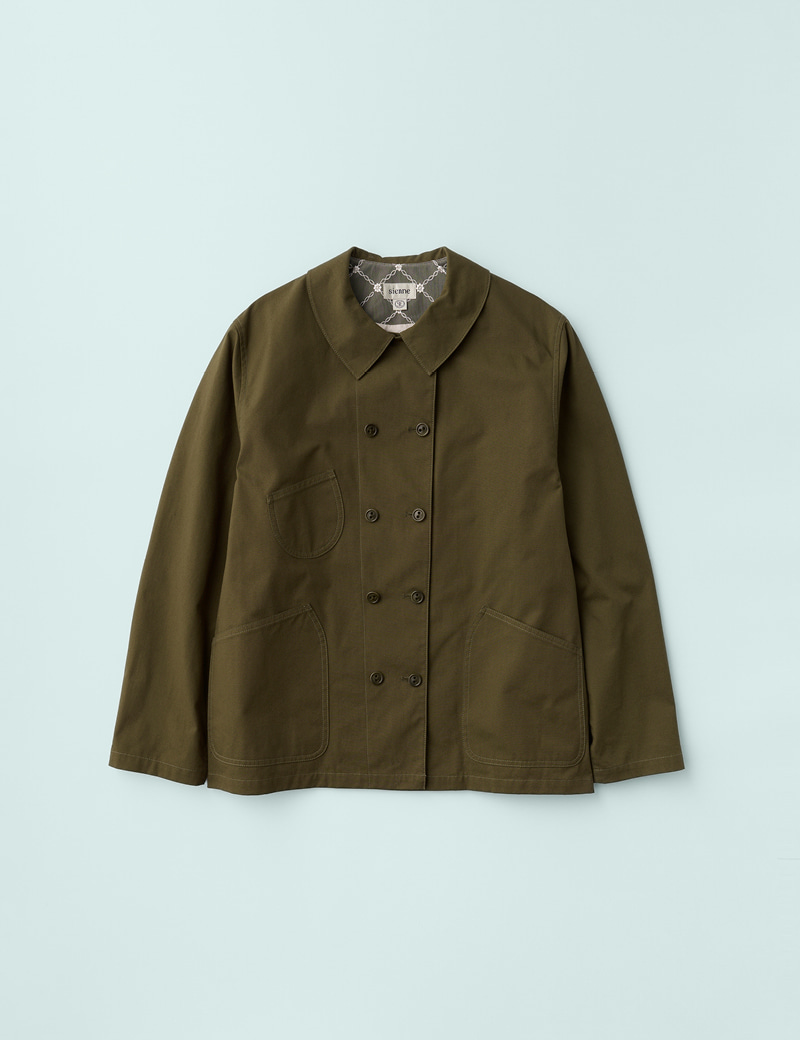 【SIENNE】 Ryo Double Breasted Jacket /追跡付 Ryo Double Breasted Jacket (Khaki) - sienne