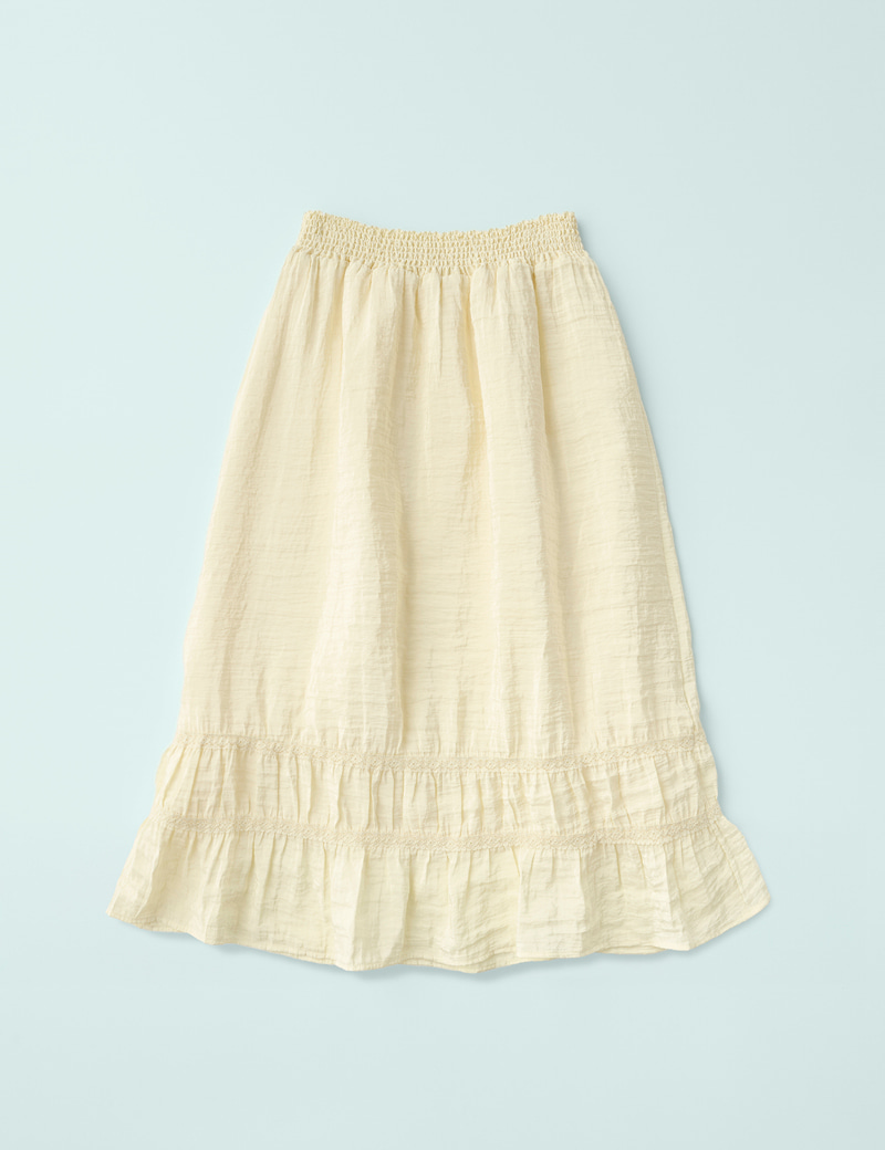 【SIENNE】 Sandy Shirring Skirt / 追跡付 Sandy Shirring Skirt (Cream) - 시엔느