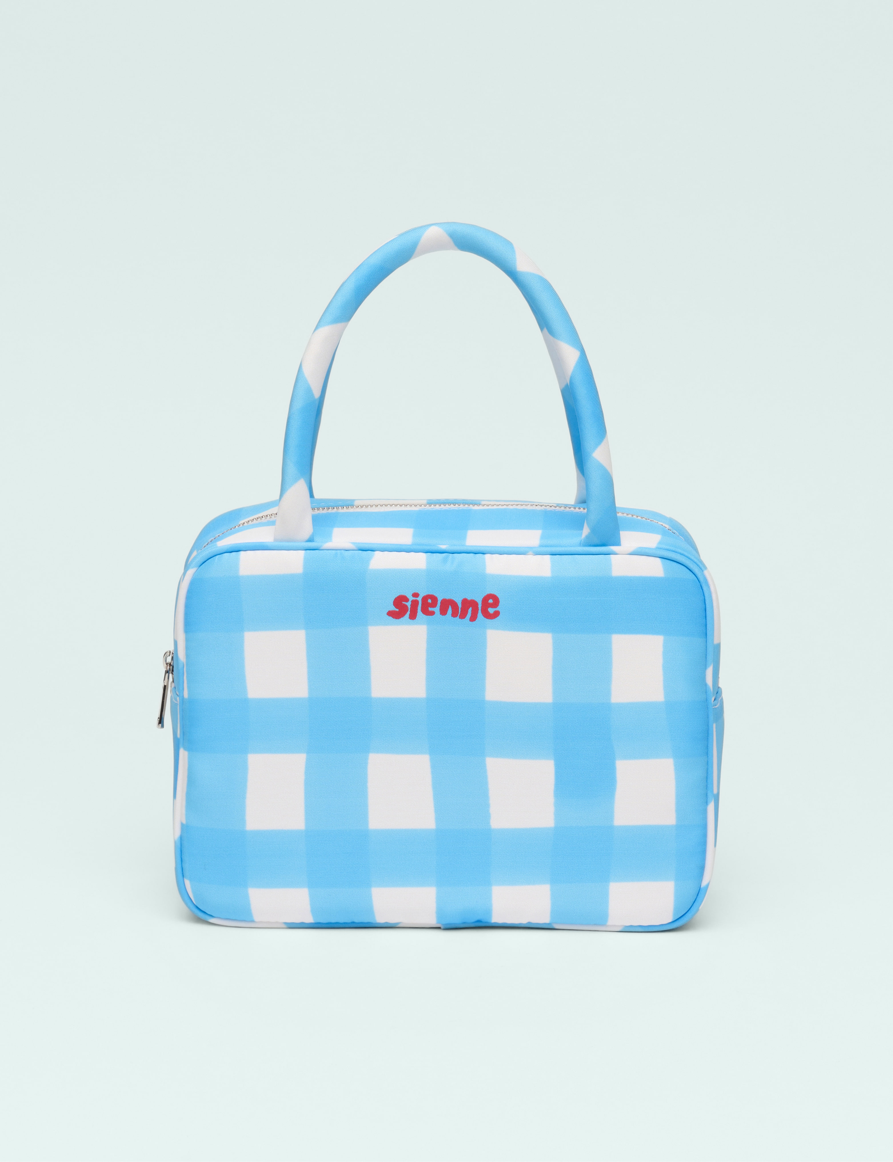 25SS新作人気【SIENNE】Check Mini Padding Bag★ブルー Suede Mini Padding Bag (Blue) - sienne