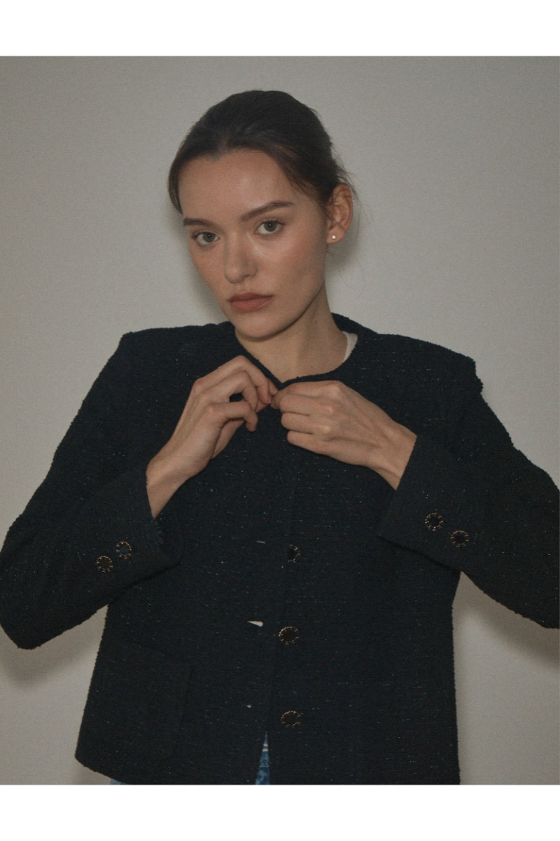 Matilda Tweed Jacket(Black)