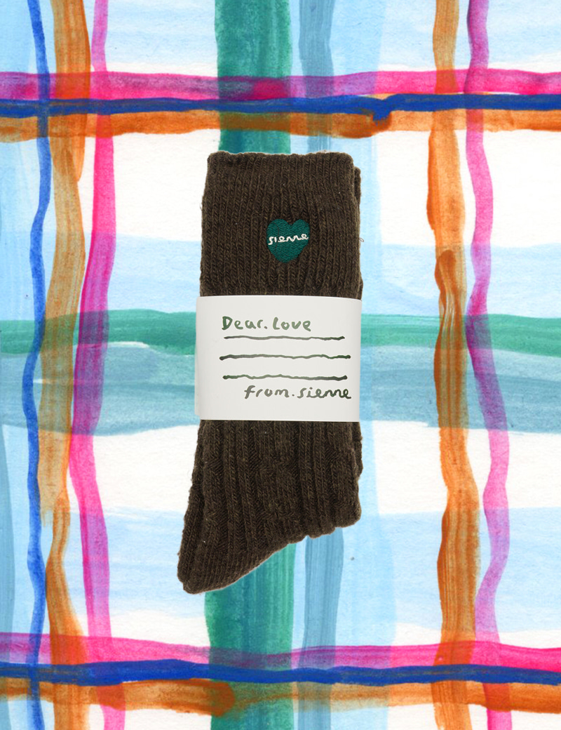 Love Love Socks (Brown)