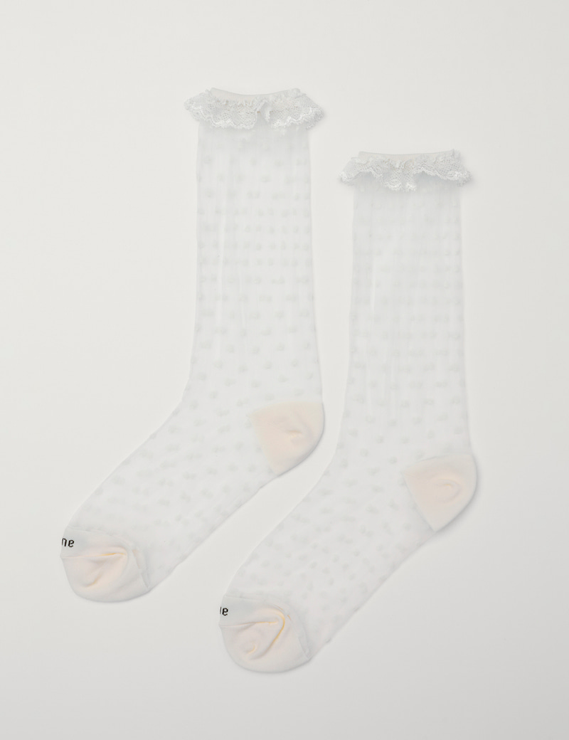 Sienne Lace Socks (Cream)