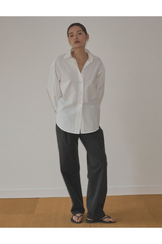 Sage Cotton Shirt (White)