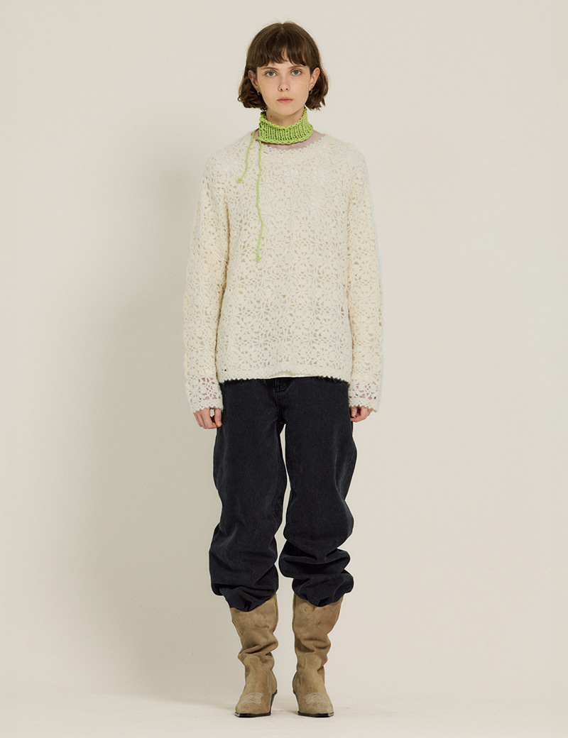 【SYUMAN.】 HANDMADE KID MOHAIR KNIT SYUMAN.】 HANDMADE KID MOHAIR KNIT ハンドメイド mohair knit