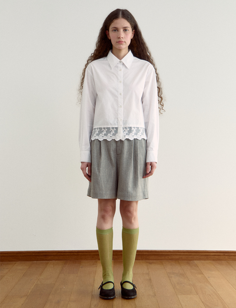 Atelier Lace Shirt (White) - sienne