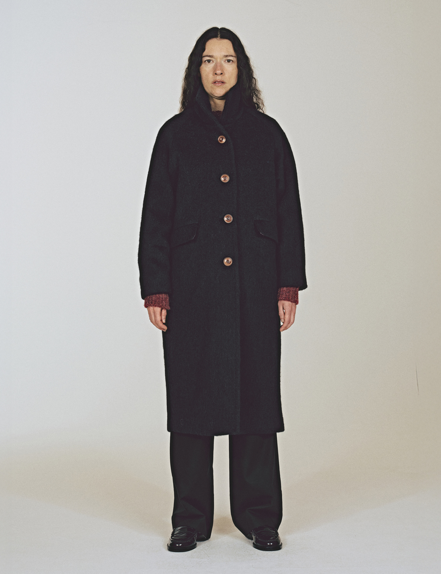 Alpaca Stitch Coat (Navy) - sienne