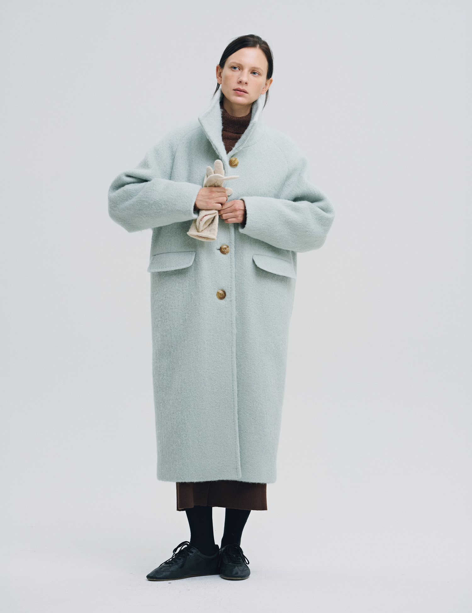 Alpaca Stitch Coat (Mint) - sienne