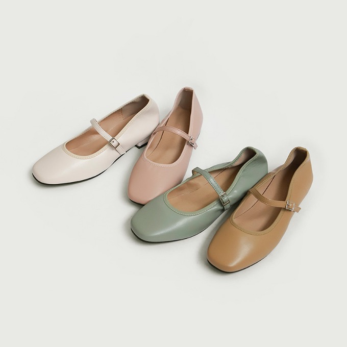SAPPUN KOREA - Charlotte メリージェーン フラットシューズ (2cm)