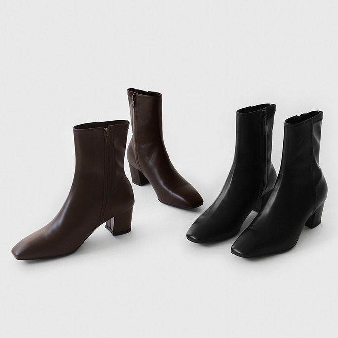 Jefneen Square Sock Ankle Boots (5cm) - SAPPUN Jefneen Square Sock Ankle Boots (5cm) - SAPPUN
