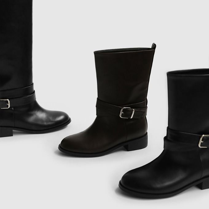 U LAN】Harry Buckle Middle Boots Buy Harrykson London Men's Brown