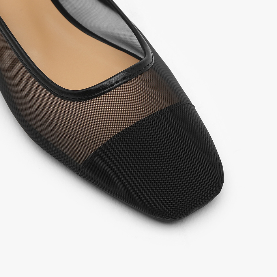 Maniel Mesh Maryjane Flats (1cm) - SAPPUN Maniel Mesh Maryjane Flats (1cm) - SAPPUN