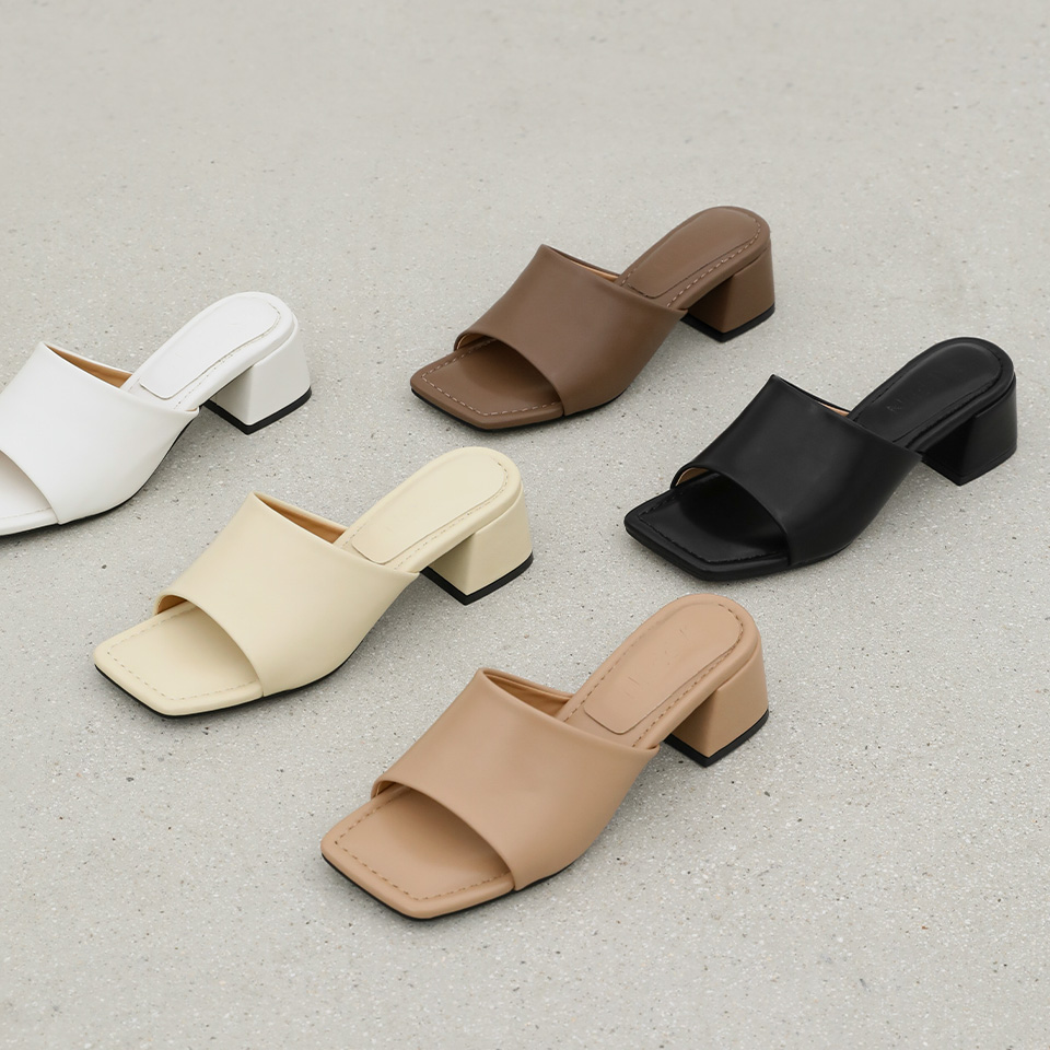 Nazish Square Sandals Mule (5cm)