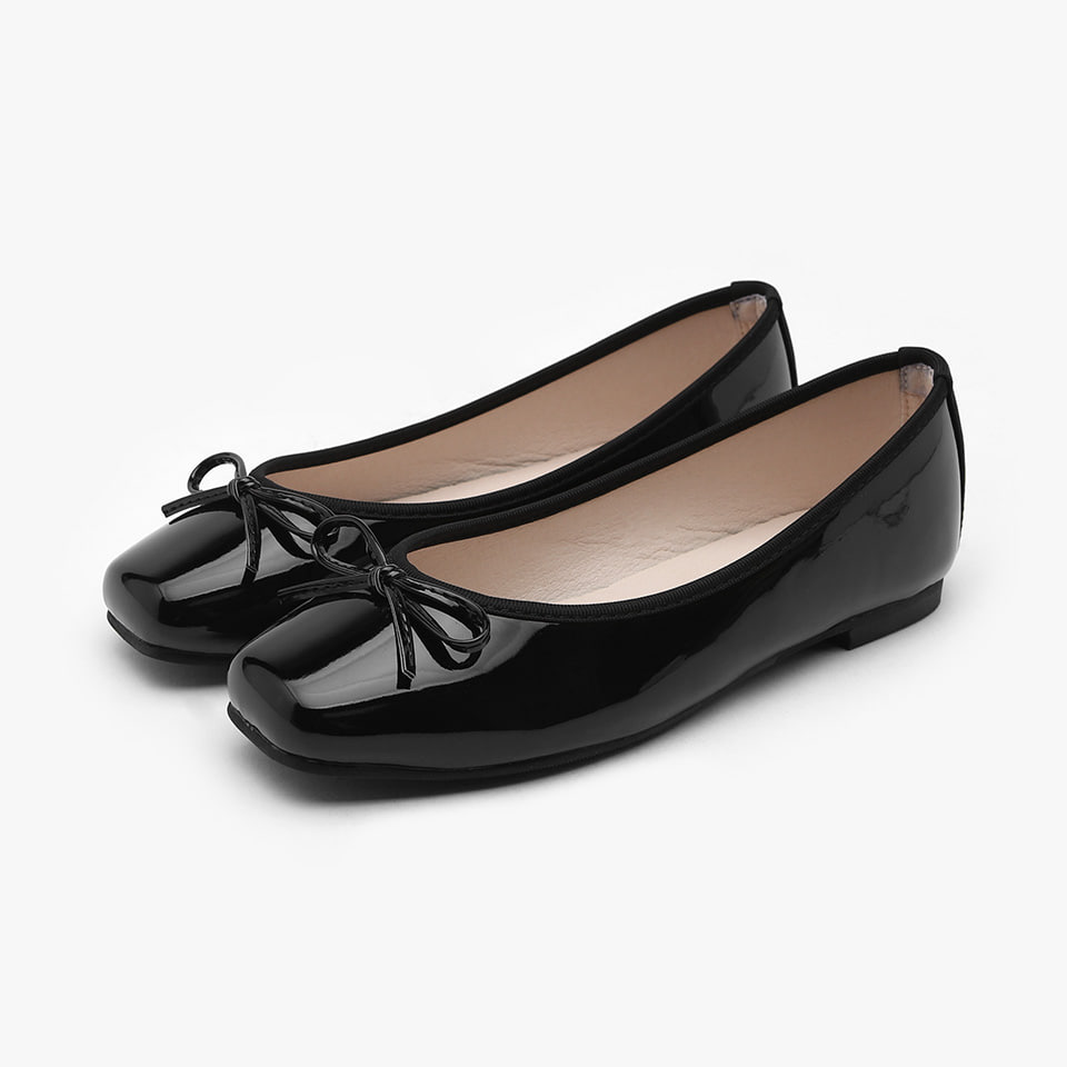 SAPPUN KOREA - Erino Enamel Ribbon Flats (1cm)