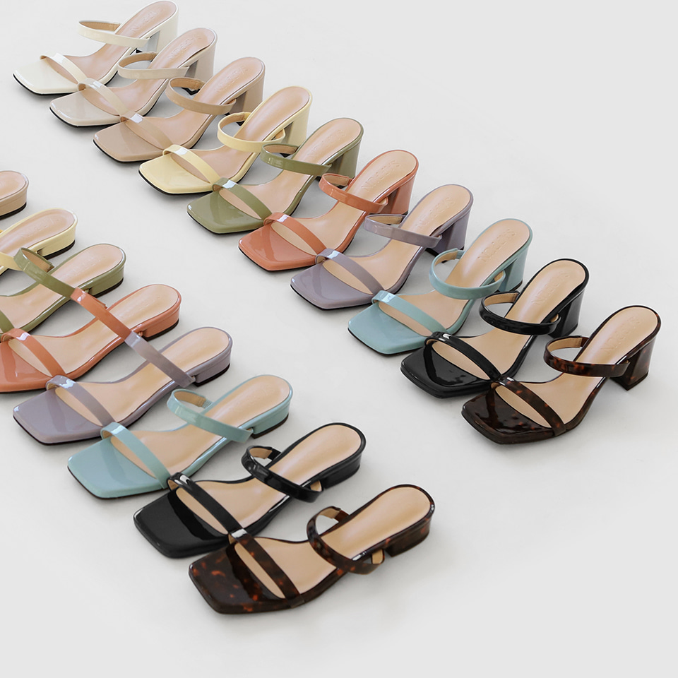 SAPPUN KOREA - Ponita Double strap Mule Sandals (2/6cm)